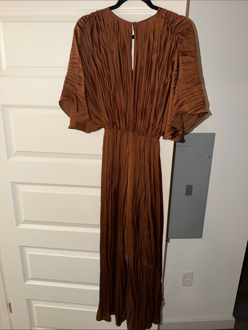Zara Brown Pleated Jumpsuit - Picture 4 of 4